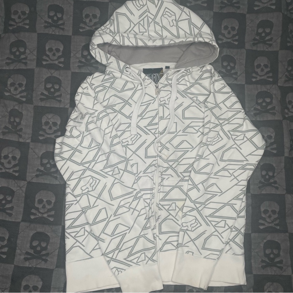 fox motorsports zip up hoodie